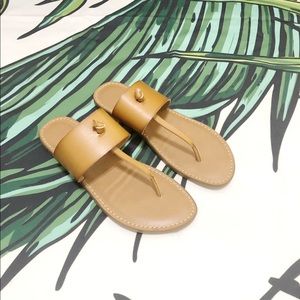 MERONA Cognac Brown Knot Flip Flop Sandals